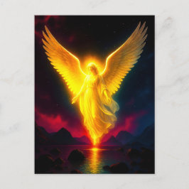 Cartão Postal De Festividades Himmlischer Wächter im goldenen Licht