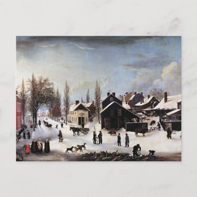 CARTÃO POSTAL DE FESTIVIDADES HISTORIC BROOKLYN CHRISTMAS CARD (Frente)