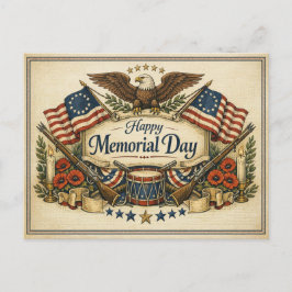 Cartão Postal De Festividades Historic Muskets Drum Memorial Day