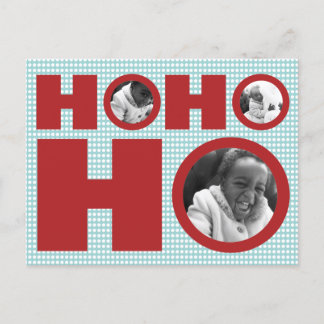 Cartão Postal De Festividades Ho Ho Holiday Photo Postcard