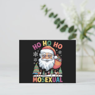 Cartão Postal De Festividades Ho Ho Homossexual Papai noel de Natal