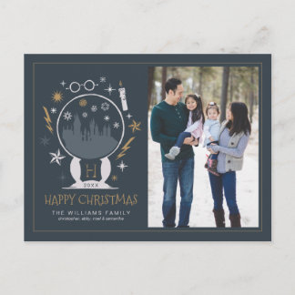 Cartão Postal De Festividades HOGWARTS™ Snow Globe | Feliz Natal