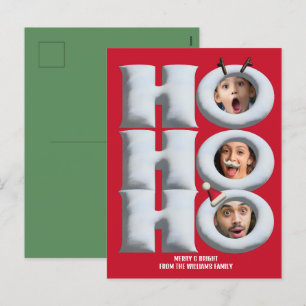 Cartão Postal De Festividades HOHOHO! Crie seu próprio cartão de Natal!