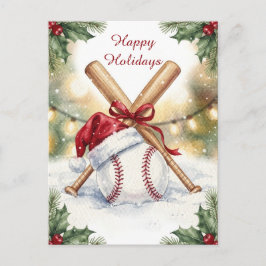 Cartão Postal De Festividades Holiday Baseball Christmas Cards