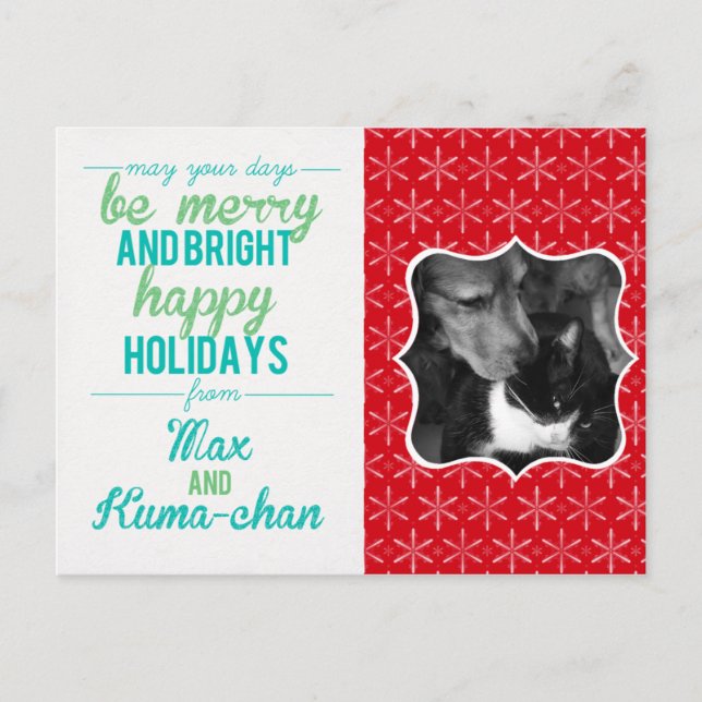 Cartão Postal De Festividades Holiday Card (Frente)