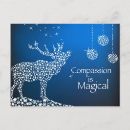 Cartão Postal De Festividades Holiday Compassion is Magical