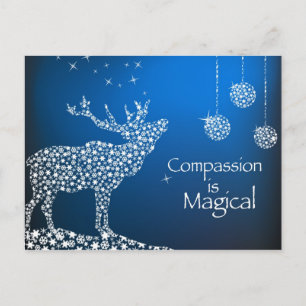 Cartão Postal De Festividades Holiday Compassion is Magical