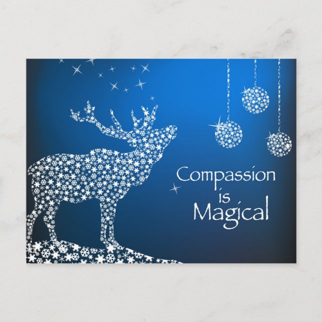 Cartão Postal De Festividades Holiday Compassion is Magical (Frente)