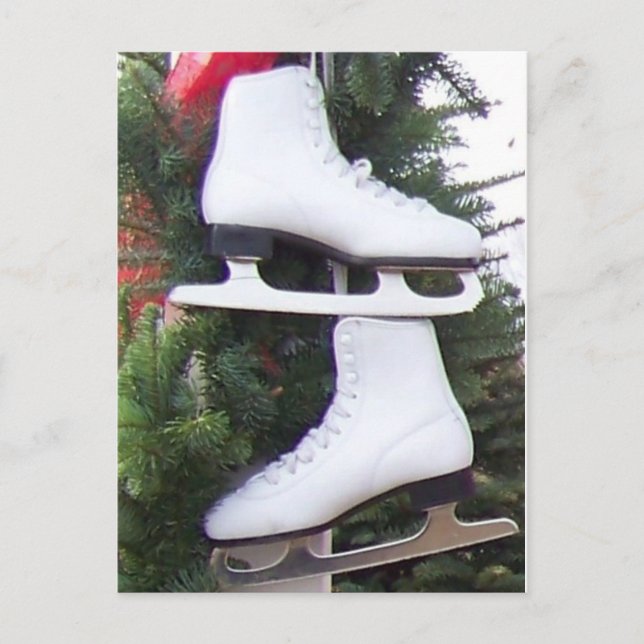 Cartão Postal De Festividades Holiday Ice Skates (Frente)
