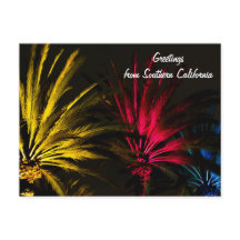 Holiday Lights Palm Tree Postcard