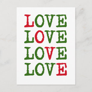Cartão Postal De Festividades Holiday Love