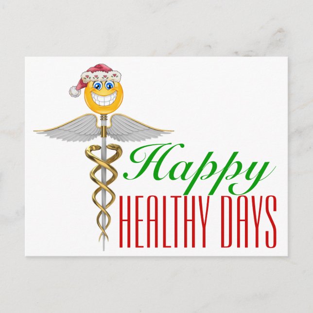 Cartão Postal De Festividades Holiday Medical - Caduceus - Postcard - SRF (Frente)