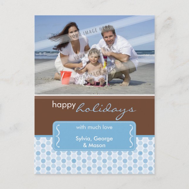 Cartão Postal De Festividades HOLIDAY PHOTO POSTCARD :: spotted bracket P4 (Frente)
