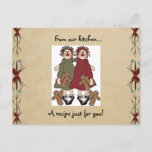 Cartão Postal De Festividades Holiday recipe cards