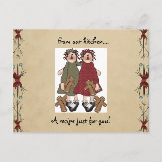 Cartão Postal De Festividades Holiday recipe cards