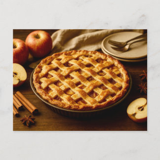 Cartão Postal De Festividades Homemade Apple Pie Thanksgiving Autumn Postcard