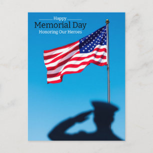 Cartão Postal De Festividades Honrando Nossos Heróis - Feliz Dia do Memorial