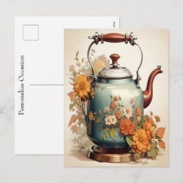 Cartão Postal De Festividades Hora do Chá do Intervalo para Café Reunindo-se Oca