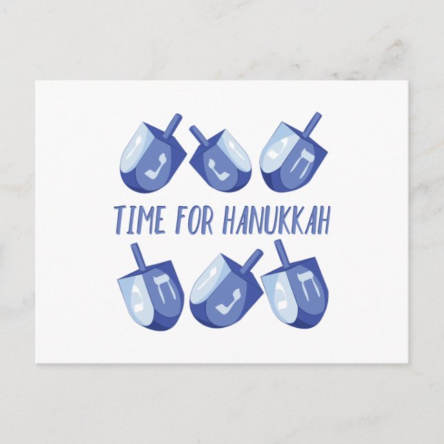 Cartão Postal De Festividades Hora para Hanukkah (Frente)