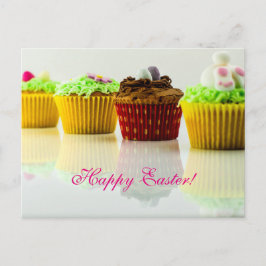Cartão Postal De Festividades Horiz. cupcakes "Felz pascoa"