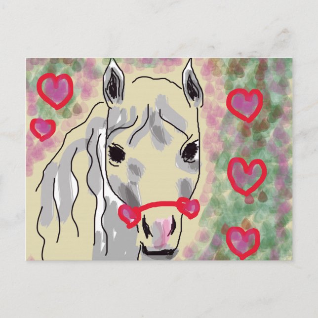 Cartão Postal De Festividades Horse valentines (Frente)