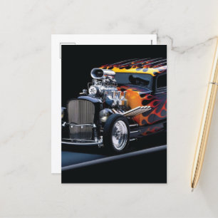 Cartão Postal De Festividades Hot rod