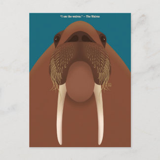 Cartão Postal De Festividades I am the Walrus Postcards