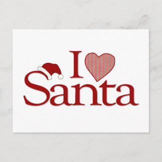 Cartão Postal De Festividades I Love My Santa