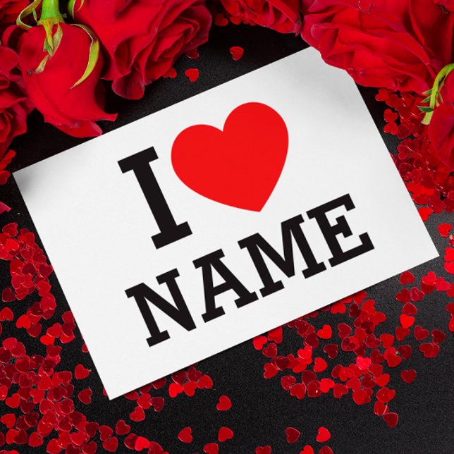 Cartão Postal De Festividades I Nome do Coração (Criador carregado)