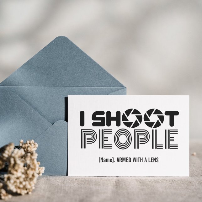 Cartão Postal De Festividades I shoot people funny photographer lover quote (Criador carregado)