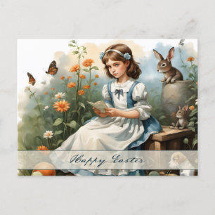 Cartão Postal De Festividades Idílio Páscoa Nostálgico