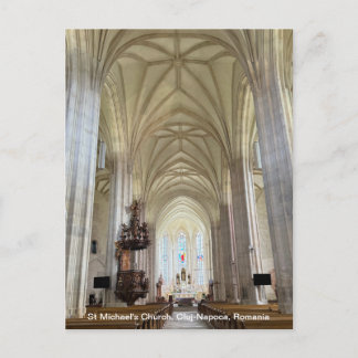 Cartão Postal De Festividades Igreja de Michael rua, Cluj-Napoca, Romênia, sobre