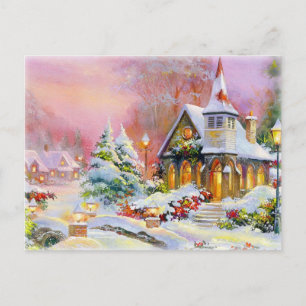 Cartão Postal De Festividades Igreja de Natal