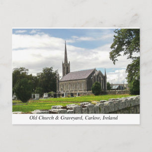 Cartão Postal De Festividades Igreja e Cemitério de Killeshin, perto de Carlow, 