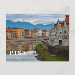 Cartão Postal De Festividades Igreja Santa Maria della Spina Rio Arno Pisa