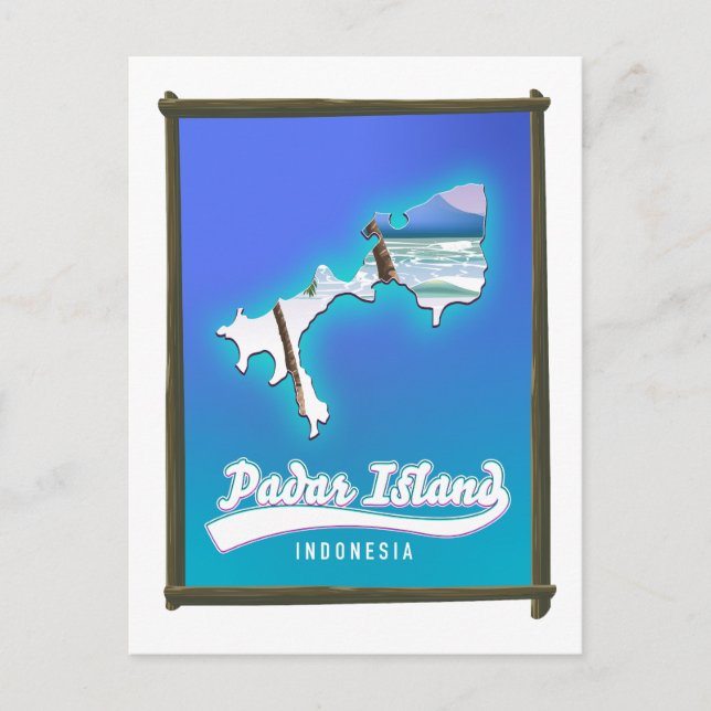 Cartão Postal De Festividades Ilha Padar Indonésia (Frente)