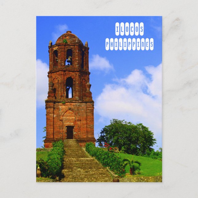 Cartão Postal De Festividades Ilocos nas Filipinas (Frente)