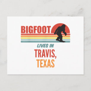 Cartão Postal De Festividades Iluminação Do Pé Grande Em Travis Texas