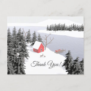 Cartão Postal De Festividades Ilustração da Cena de Inverno