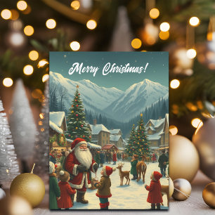 Cartão Postal De Festividades Ilustração de natais vintages