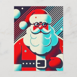 Cartão Postal De Festividades Ilustração encantadora do Papai Noel