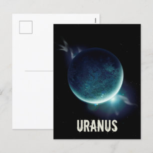 Cartão Postal De Festividades Ilustração espacial universal do planeta azul Ur