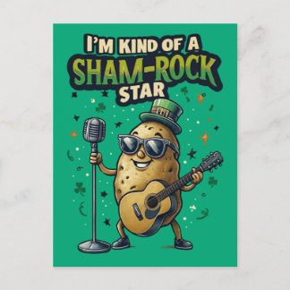 Cartão Postal De Festividades I'm Kind Of A Sham-Rock Star Funny Irish