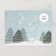 Imagem moderna de inverno Joy logotipo corporativo