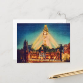 Cartão Postal De Festividades Imagem noturna da Câmara Municipal