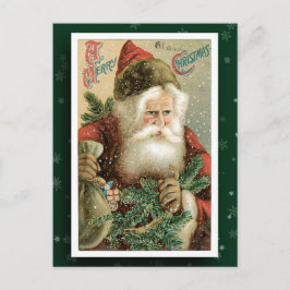 Cartão Postal De Festividades Imagem Vintage Santa Claus