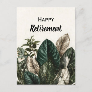 Cartão Postal De Festividades Impressão de Botânica Moderna de Folhas Tropicais