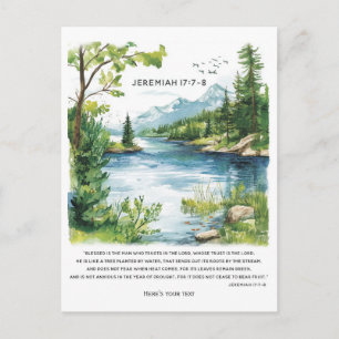 Cartão Postal De Festividades Impressão de Paisagem Personalizada com Versículo 