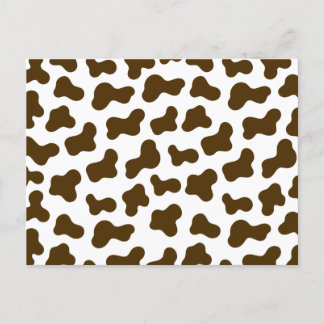 Cartão Postal De Festividades Impressão de Vaca Castanha