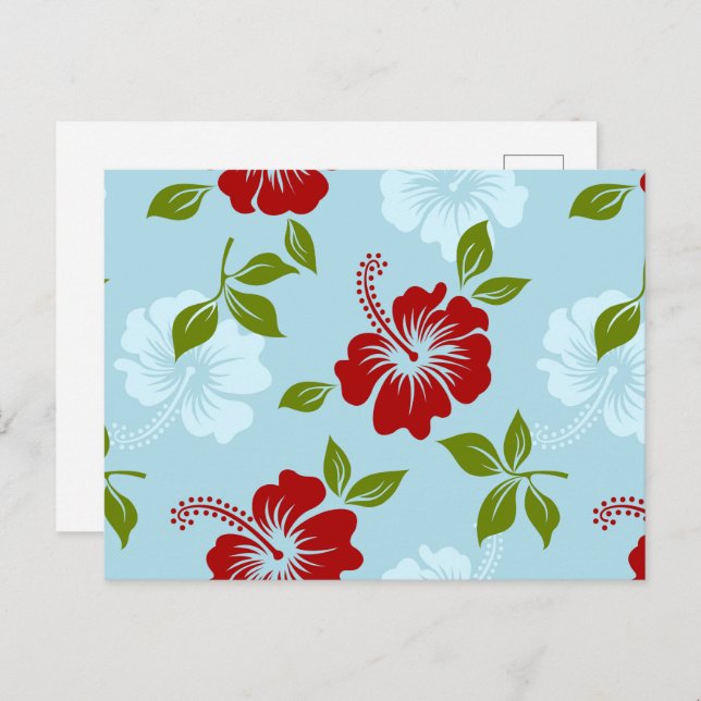 Cartão Postal De Festividades Impressão havaiano (Frente/Verso)